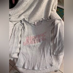 Super cute and soft/comfy Justice sweater, lightweight. Discontinued